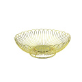 Fashion Design Gold Round Metal Wire Kitchen Fresh Fruit Basket Vegetable Storage Bowl Basket
